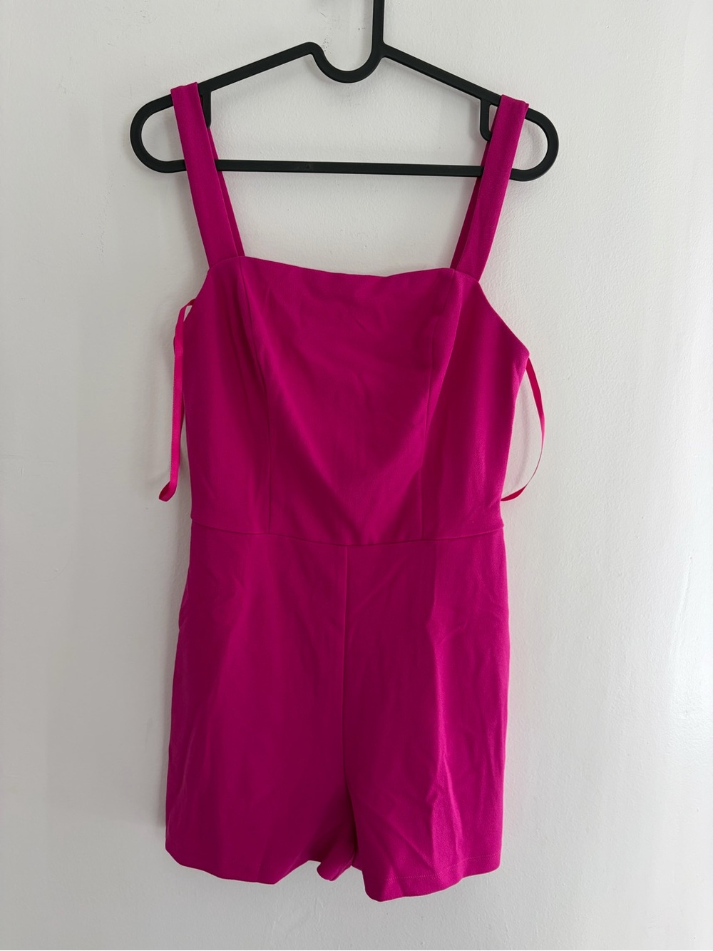 Women's Hot Pink Sleeveless One-Piece Romper